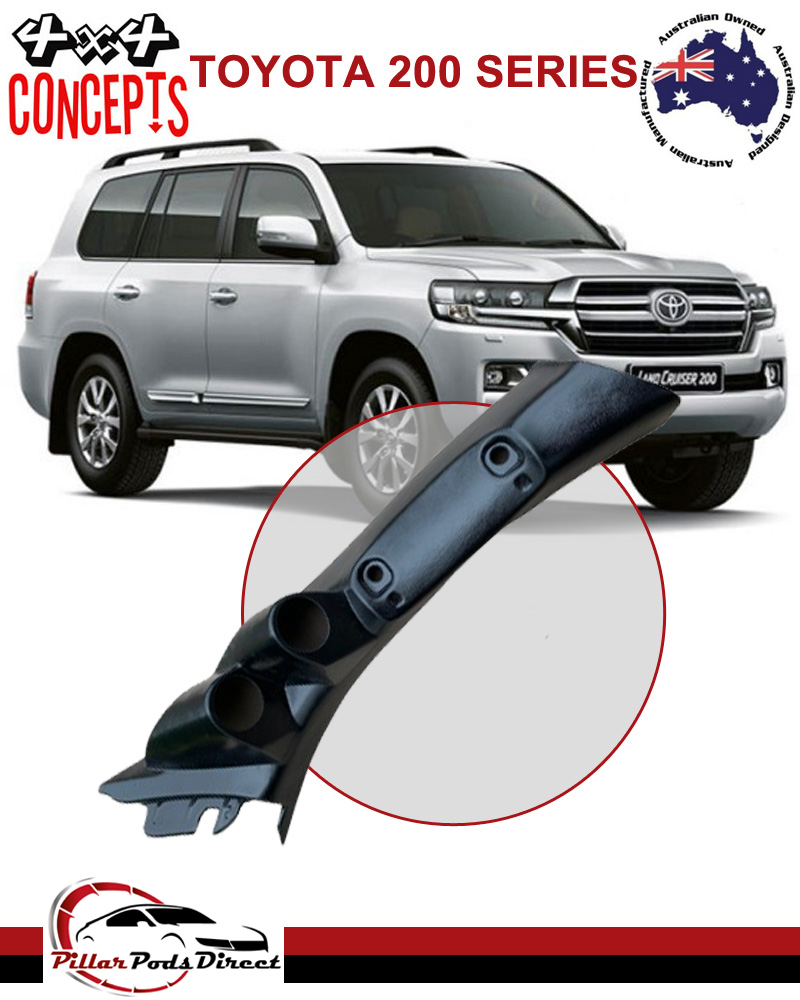 TOYOTA 200 SERIES LANDCRUISER DOUBLE PILLAR POD BLACK