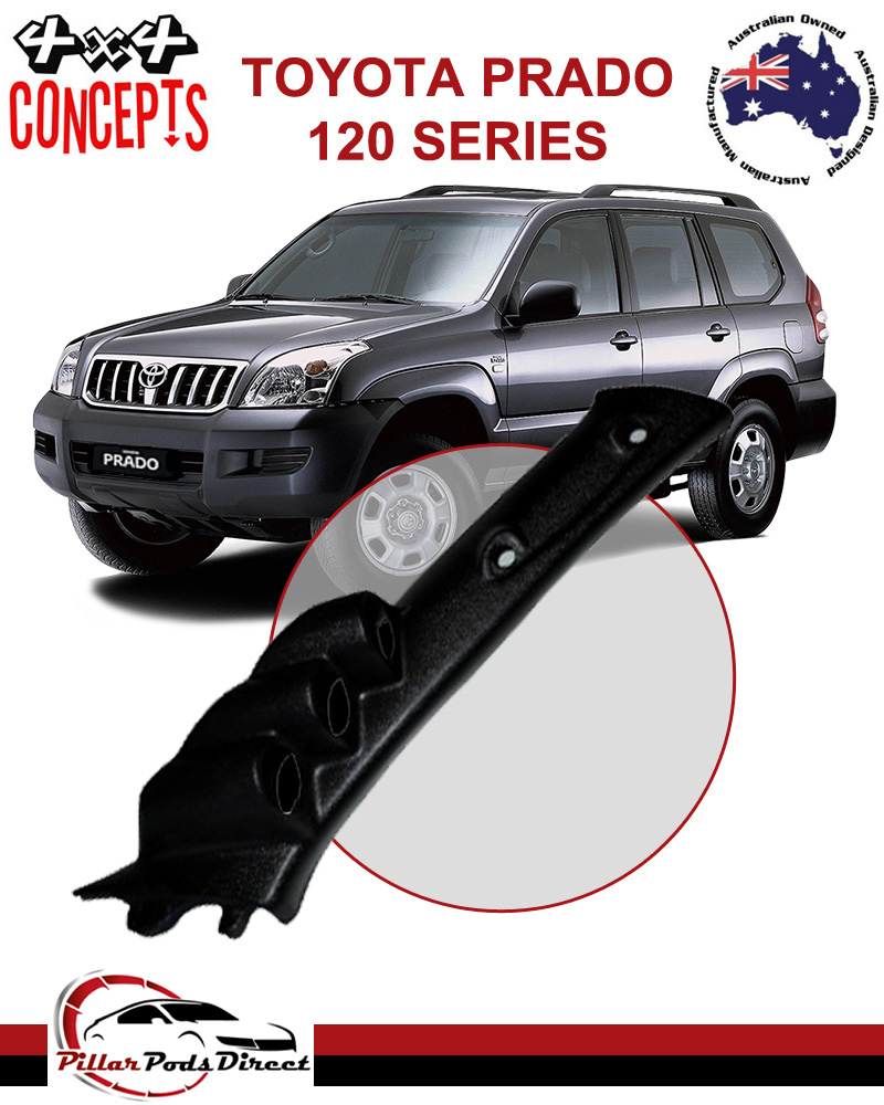 TOYOTA PRADO 120 SERIES LANDCRUISER TRIPLE PILLAR POD BLACK